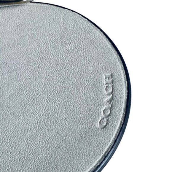 Coach Multi Colored Stones w/ Feather Round Bag Charm Key Fob HTF - Picture 6 of 6